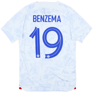 2022-23 France Away Shirt Benzema #19
