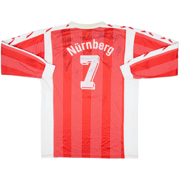 1993-94 Nurnberg Match Issue Squad Signed Home L/S Shirt #7