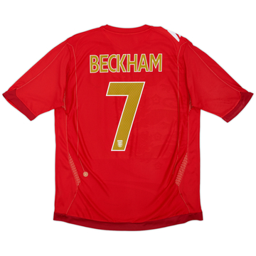 2006-08 England Away Shirt Beckham #7 - 5/10 - (L)