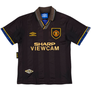 1993-95 Manchester United Away Shirt - 7/10 - (L.Boys)