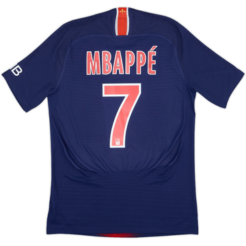 2018-19 Paris Saint-Germain Authentic Home Shirt Mbappe #7 - 6/10 - (S)