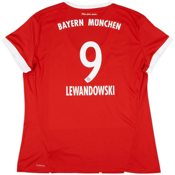 2017-18 Bayern Munich Home Shirt Lewandowski #9 - 9/10 - (Women's XXL)