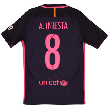 2016-17 Barcelona Authentic Away Shirt A.Iniesta #8 - 6/10 - (S)