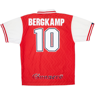 1996-98 Arsenal Home Shirt Bergkamp #10 - 6/10 - (XL)