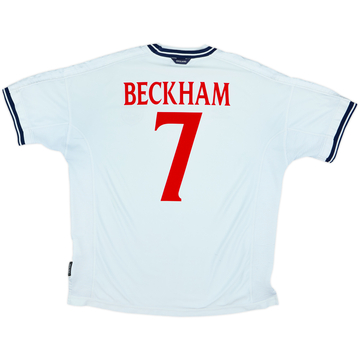 1999-01 England Home Shirt Beckham #7 - 6/10 - (XXL)