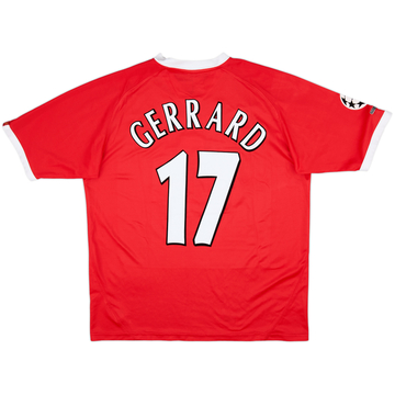 2001-03 Liverpool CL Shirt Gerrard #17 - 8/10 - (L)
