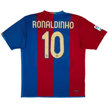 2006-07 Barcelona Home Shirt Ronaldinho #10 - 8/10 - (XL)