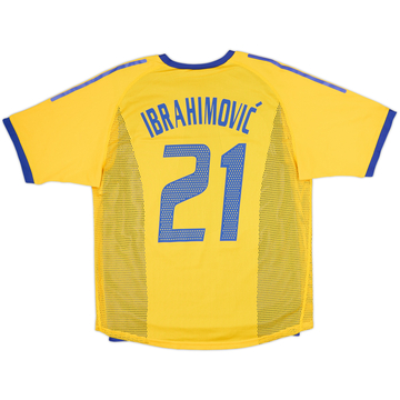 2002-03 Sweden Player Issue Home Shirt Ibrahimovic #21 - 10/10 - (L)