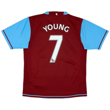 2007-08 Aston Villa Home Shirt Young #7 - 7/10 - (M)