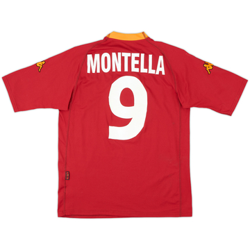 2000-01 Roma Home Shirt Montella #9 - 5/10 - (L)