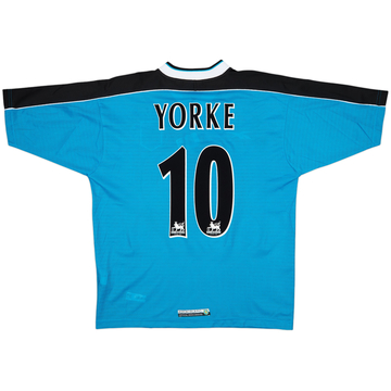 1998-99 Aston Villa Away Shirt Yorke #10 (M)