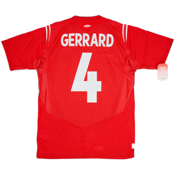 2004-06 England Away Shirt Gerrard #4 (M)