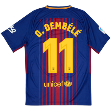 2017-18 Barcelona Home Shirt O. Dembele #11 - 9/10 - (S)