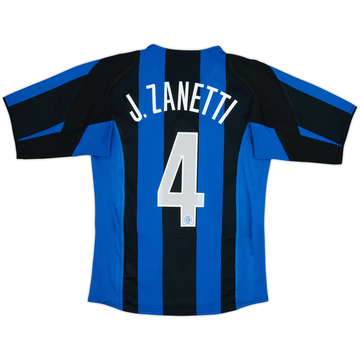 2005-06 Inter Milan Home Shirt J. Zanetti #4 - 5/10 - (M)
