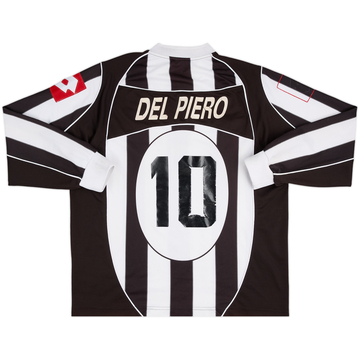 2002-03 Juventus Home L/S Shirt Del Piero #10 - 4/10 - (XXL)