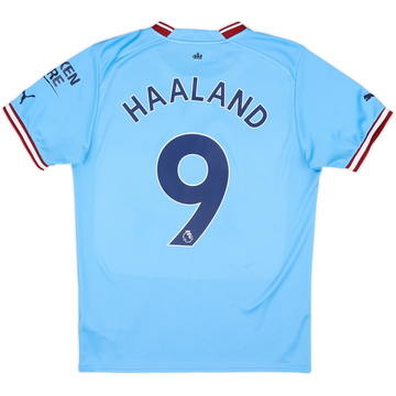 2022-23 Manchester City Home Shirt Haaland #9 - 6/10 - (M)