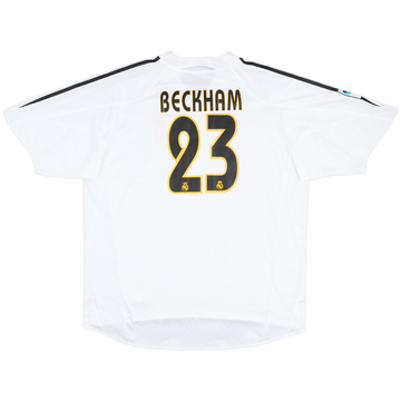 2004-05 Real Madrid Home Shirt Beckham #23 - 9/10 - (XXL)