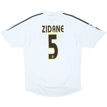 2004-05 Real Madrid Home Shirt Zidane #5 - 6/10 - (M)