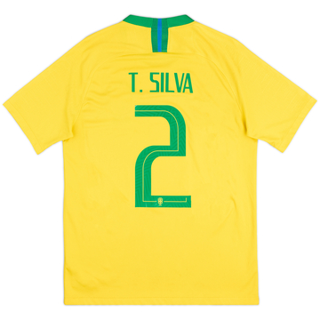 2018-19 Brazil Home Shirt T. Silva #2 - 6/10 - (M)