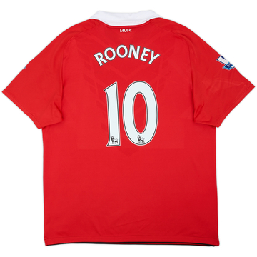 2010-11 Manchester United Home Shirt Rooney #10 - 6/10 - (XL)