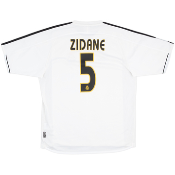 2003-04 Real Madrid Home Shirt Zidane #5 - 8/10 - (M)