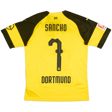 2018-19 Borussia Dortmund Home Shirt Sancho #7 - 4/10 - (M)