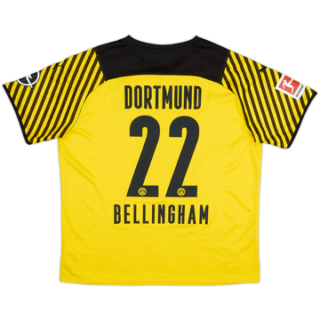 2021-22 Borussia Dortmund Home Shirt Bellingham #22 - 7/10 - (XL)