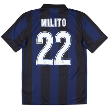 2013-14 Inter Milan Home Shirt Milito #22 (S)