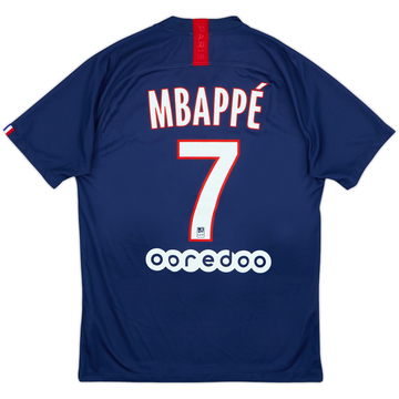 2019-20 Paris Saint-Germain Home Shirt Mbappe #7 - 8/10 - (M)