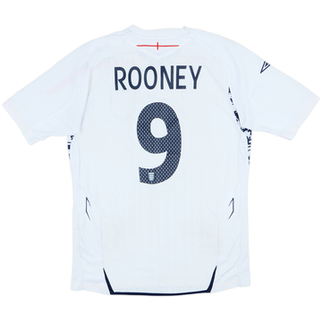 2007-09 England Home Shirt Rooney #9 - 7/10 - (S)