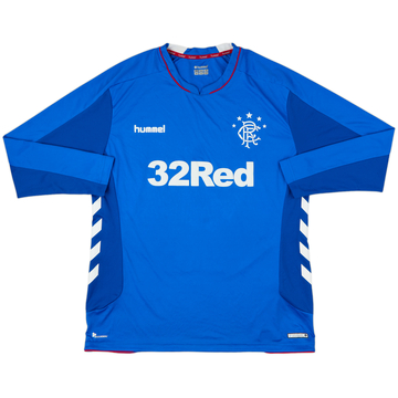 2018-19 Rangers Home L/S Shirt - 8/10 - (XXL)