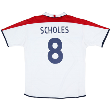 2003-05 England Home Shirt Scholes #8 - 8/10 - (XL)