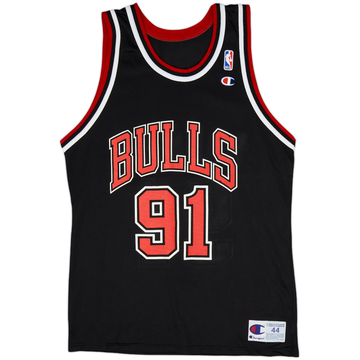 1995-98 Chicago Bulls Rodman #91 Champion Alternate Jersey - 8/10 - (L)