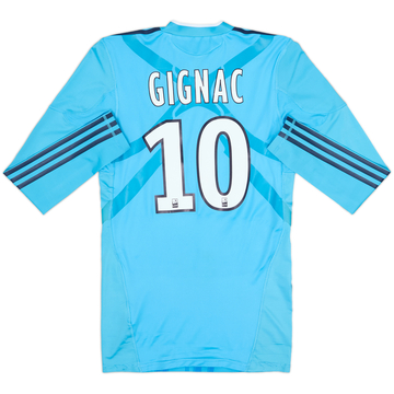 2010-11 Olympique Marseille Player Issue TechFit Away L/S Shirt Gignac #10 - 9/10 - (S)