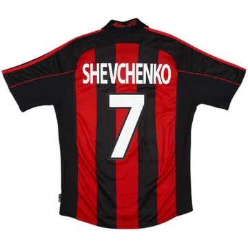2000-02 AC Milan Home Shirt Shevchenko #7 - 8/10 - (M)