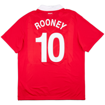 2010-11 Manchester United Home Shirt Rooney #10 - 5/10 - (XL)