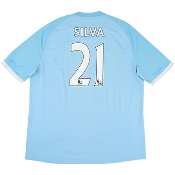 2010-11 Manchester City Home Shirt Silva #21 - 6/10 - (XXL)