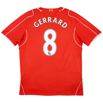 2014-15 Liverpool Home Shirt Gerrard #8 - 6/10 - (L)