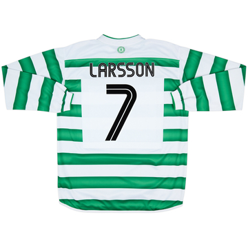 2003-04 Celtic Home L/S Shirt Larsson #7 - 5/10 - (L)