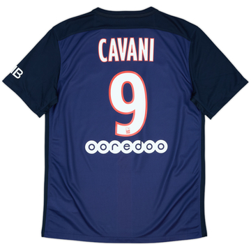 2015-16 Paris Saint-Germain Home Shirt Cavani #9 - 9/10 - (M)