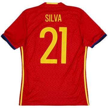 2016-17 Spain Home Shirt Silva #21 - 10/10 - (M)