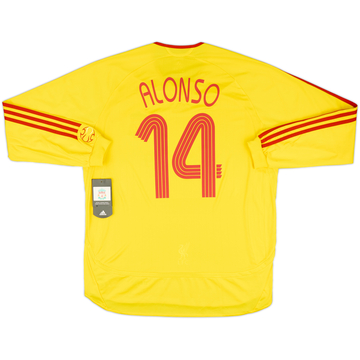 2006-07 Liverpool Player Issue Away L/S Shirt Alonso #14 (XL)