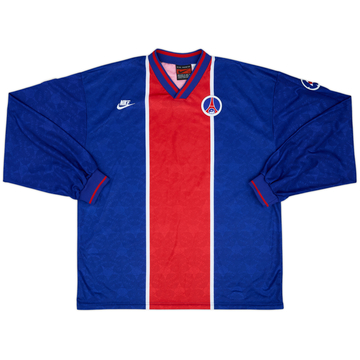 Camiseta de local versión jugador de manga larga del Paris Saint-Germain 1995-96 - 8/10 - (XXL)