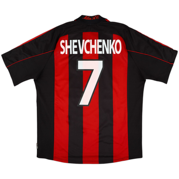 2000-02 AC Milan Home Shirt Shevchenko #7 - 8/10 - (L)