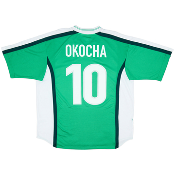 1998-00 Nigeria Home Shirt Okocha #10 - 9/10 - (XL)