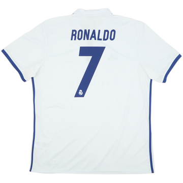 2016-17 Real Madrid Home Shirt Ronaldo #7 - 8/10 - (XL)