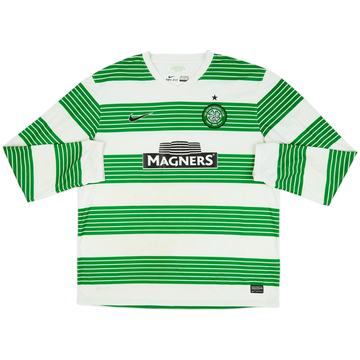 2013-15 Celtic Home L/S Shirt - 5/10 - (XL)
