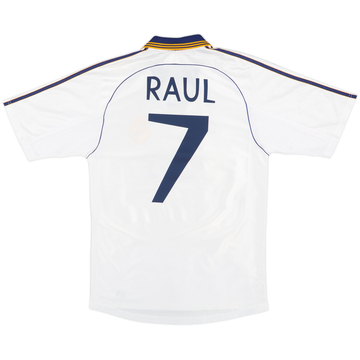 1998-00 Real Madrid Home Shirt Raul #7 - 8/10 - (S)