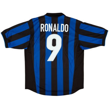 1998-99 Inter Milan Home Shirt Ronaldo #9 - 7/10 - (M)