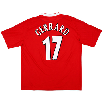2002-04 Liverpool 'Worthington Cup Winners' Home Shirt Gerrard #17 - 9/10 - (XL)
